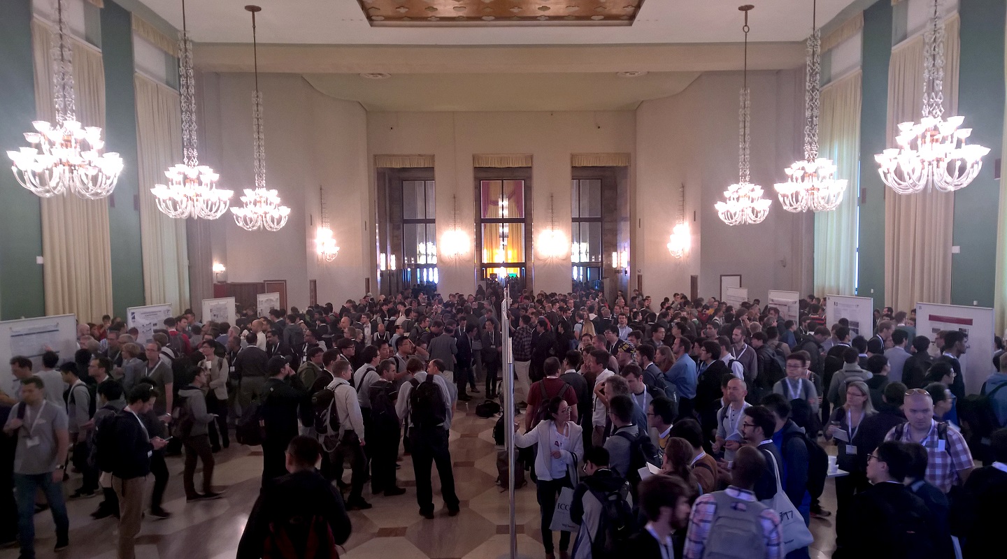 A packed poster session.